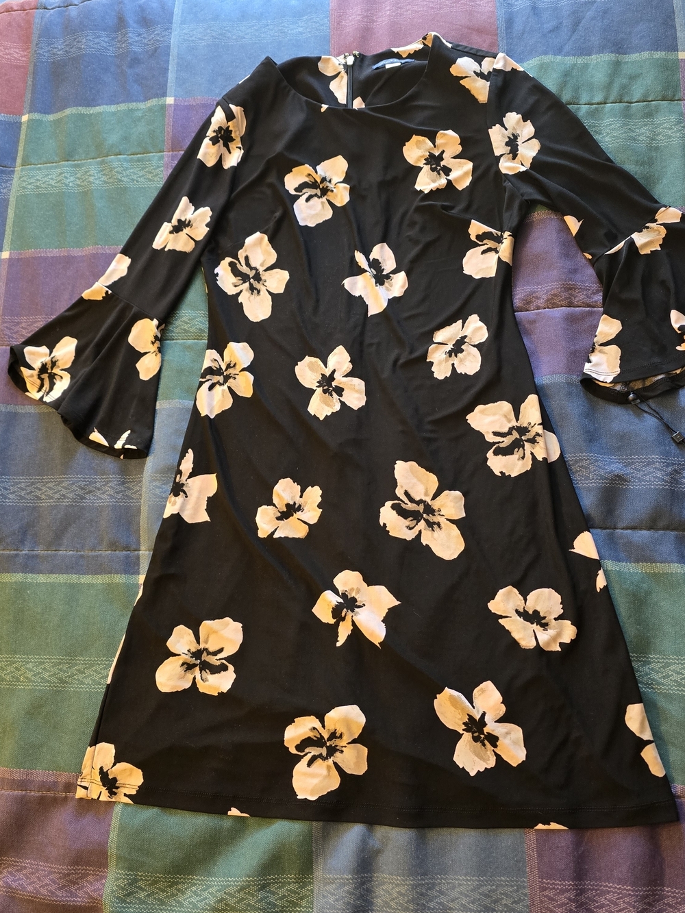 Tommy Hilfiger Floral Bell Sleeve A-Line Dress Size 4 NWT